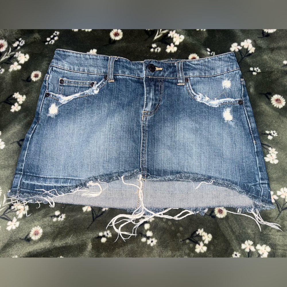 Denim mini skirt
